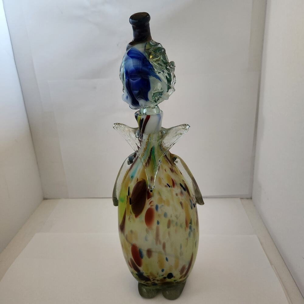 Gorgeous MCM Vintage MURANO ART GLASS CLOWN Decanter multicolor - Picture 3 of 4